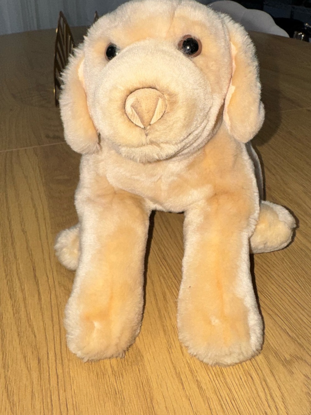 Geoffrey Plush Dog Toy - Tan Squeaky Soft Plush for Play and Cuddles